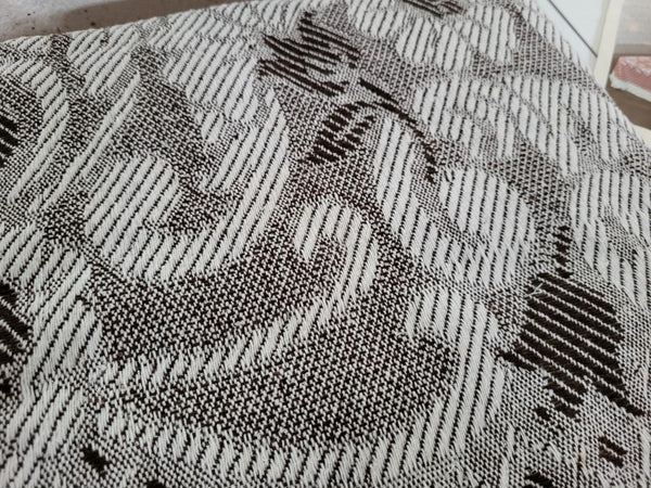 Unused! Vintage 70's Single Bedspread Brown & White Floral Retro Mid-Century