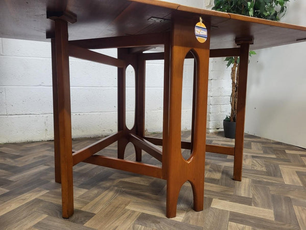 Vintage Mid-Century Jentique Teak Slim Dropleaf Dining Table Retro Danish MCM