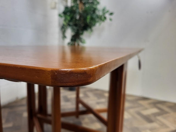 Vintage Mid-Century Jentique Teak Slim Dropleaf Dining Table Retro Danish MCM