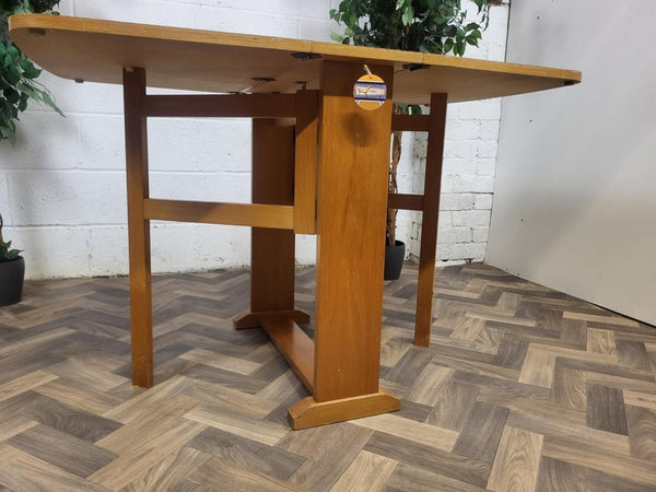 Vintage Mid-Century Red Formica Dropleaf Kitchen Dining Table Retro Scandi MCM