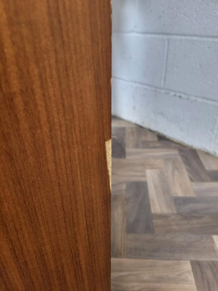 Vintage Mid-Century Teak & Glass Slim Cocktail Cabinet Bookcase Danish Scandi