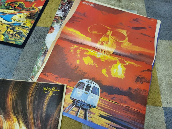 Rare Vintage 70's Science Fiction Monthly Magazines x 14 Sci-Fi Posters Artwork