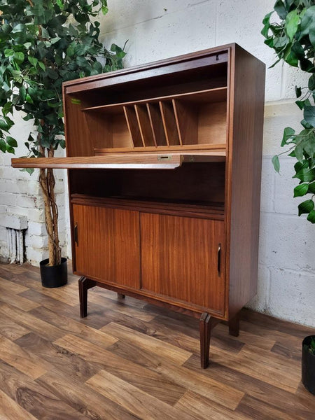Vintage Mid-Century Beaver & Tapley Slim Teak Bureau Home Office Desk Danish MCM