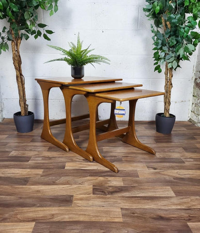 Vintage Mid-Century Jentique Teak Nest Of Tables Danish Scandi Retro