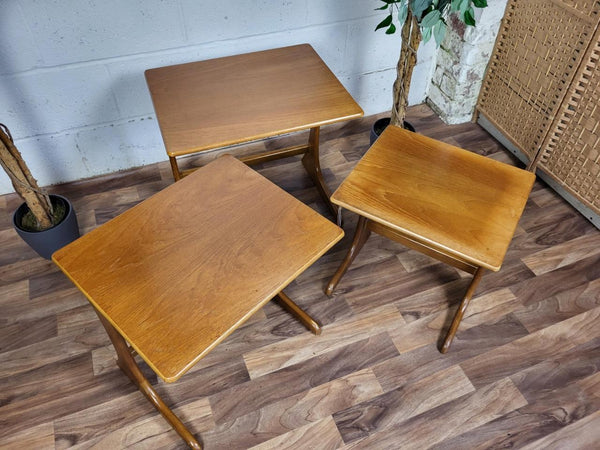 Vintage Mid-Century Jentique Teak Nest Of Tables Danish Scandi Retro