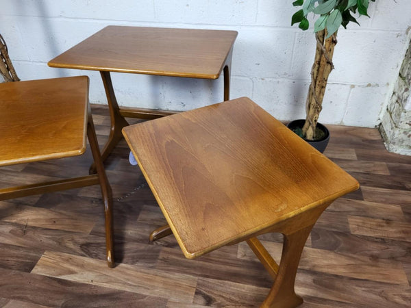 Vintage Mid-Century Jentique Teak Nest Of Tables Danish Scandi Retro