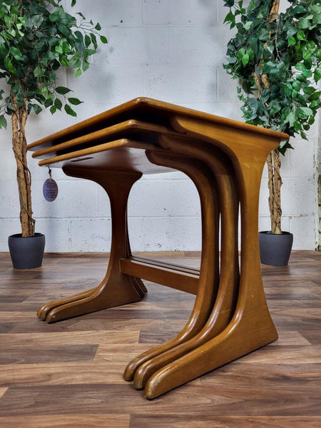 Vintage Mid-Century Jentique Teak Nest Of Tables Danish Scandi Retro