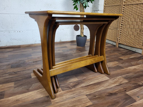 Vintage Mid-Century Jentique Teak Nest Of Tables Danish Scandi Retro