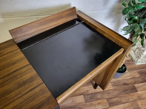 Vintage Mid-Century Stag C Range Compact Dressing Table Walnut & Black 60's MCM