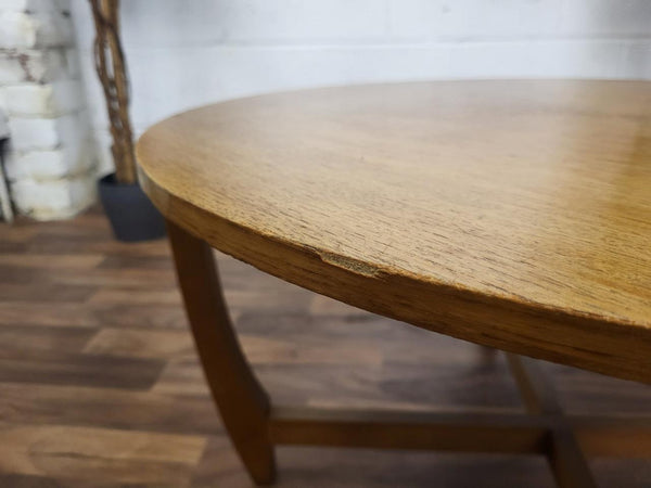 Vintage Mid-Century Round Teak Coffee Table Scandi Danish MCM Retro