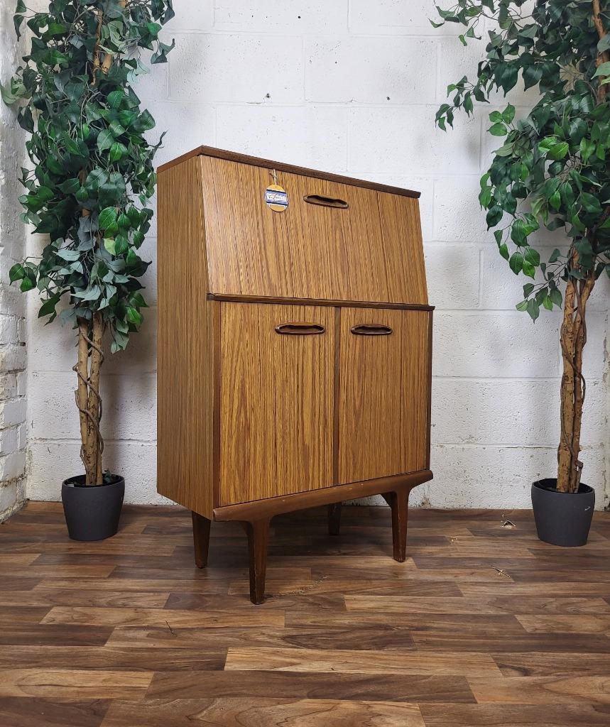 Vintage Mid-Century Hubbinet Teak Formica Bureau Home Office Desk 60's Retro