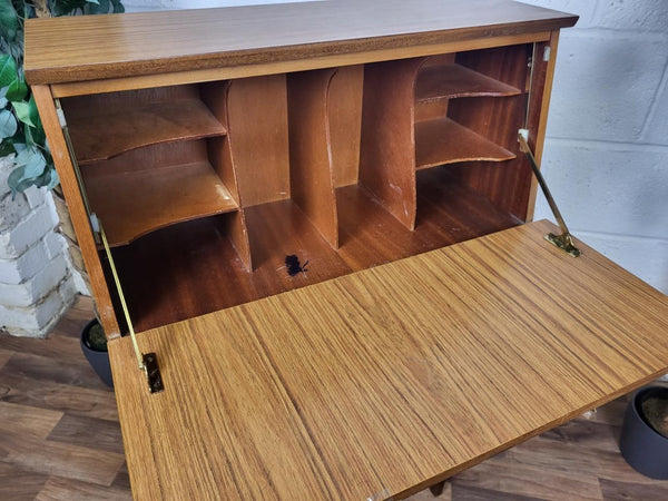 Vintage Mid-Century Hubbinet Teak Formica Bureau Home Office Desk 60's Retro