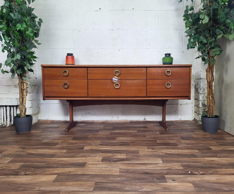 Vintage Mid-Century Austinsuite Teak 6 Drawer Sideboard Danish Scandi Retro MCM