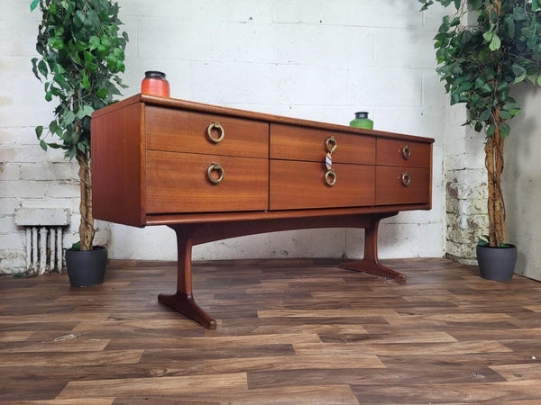 Vintage Mid-Century Austinsuite Teak 6 Drawer Sideboard Danish Scandi Retro MCM