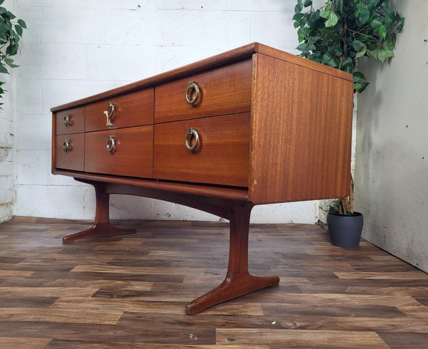 Vintage Mid-Century Austinsuite Teak 6 Drawer Sideboard Danish Scandi Retro MCM