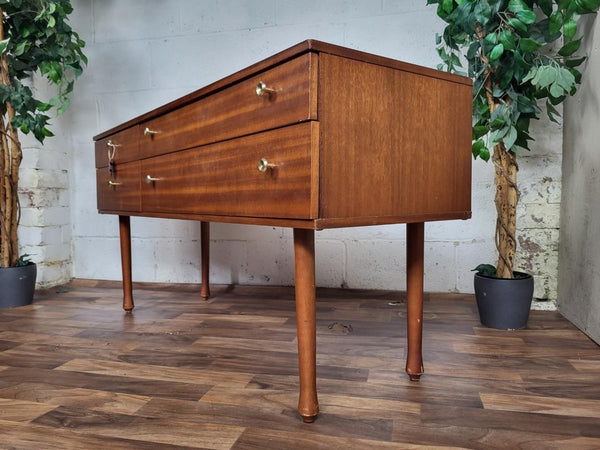 Vintage 60's Avalon Teak Compact 4 Drawer Sideboard Mid-Century Scandi MCM