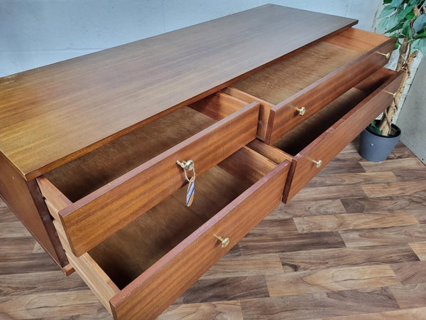 Vintage 60's Avalon Teak Compact 4 Drawer Sideboard Mid-Century Scandi MCM