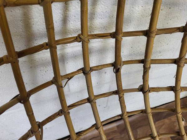 Vintage Mid-Century Bamboo Cane Hanging Chair Ceiling Egg Chair Retro Scandi MCM