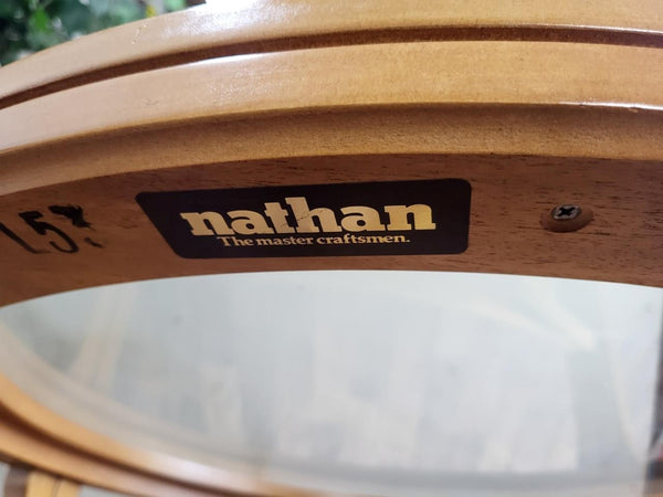Vintage Mid-Century Nathan Teak & Glass Round Coffee Table Retro MCM