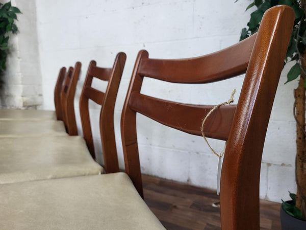 Set Of 4 Vintage Mid-Century Jentique Teak Dining Chairs 70's Scandi Retro MCM