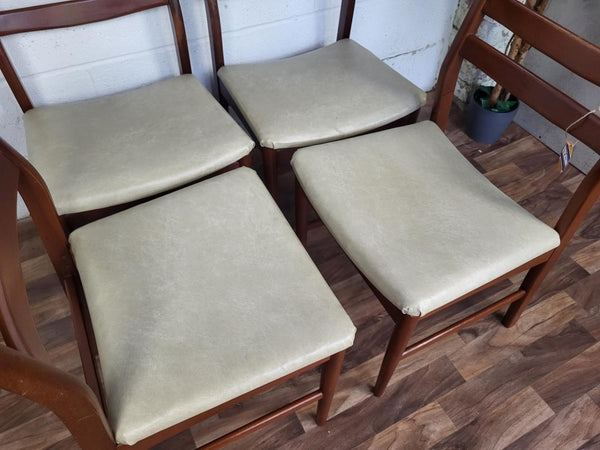 Set Of 4 Vintage Mid-Century Jentique Teak Dining Chairs 70's Scandi Retro MCM