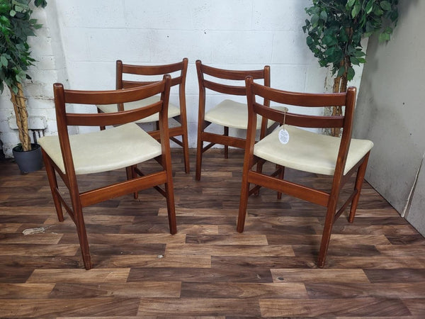 Set Of 4 Vintage Mid-Century Jentique Teak Dining Chairs 70's Scandi Retro MCM