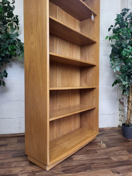 Rare Ercol Windsor Blonde 7ft Tall Bookcase 7 Tier Open Shelf Unit