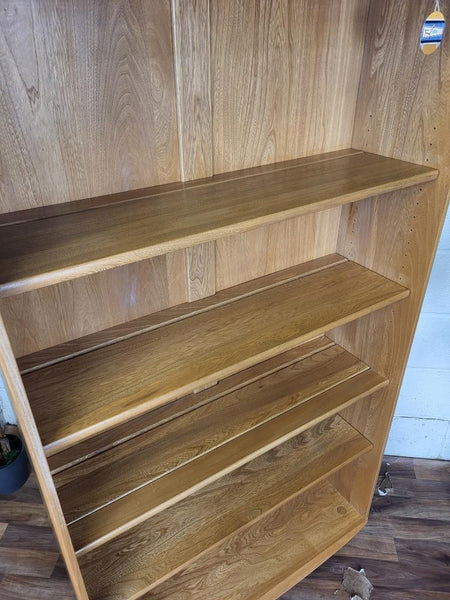 Rare Ercol Windsor Blonde 7ft Tall Bookcase 7 Tier Open Shelf Unit