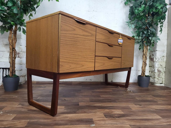 Vintage Mid-Century Europa Teak Compact Sideboard Retro Scandi Danish MCM