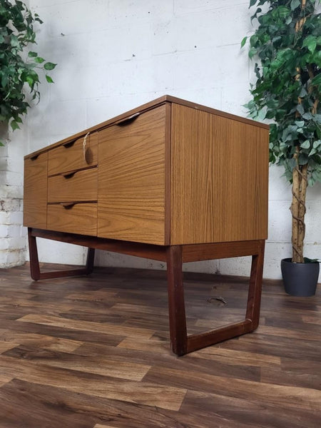Vintage Mid-Century Europa Teak Compact Sideboard Retro Scandi Danish MCM