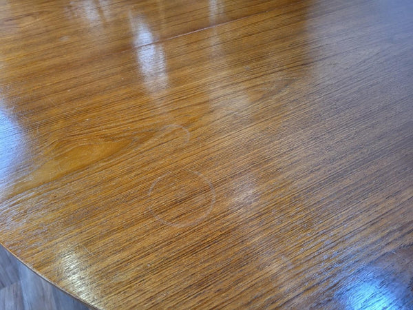 Vintage Mid-Century Round Teak Extending Dining Table Scandi Danish Retro MCM
