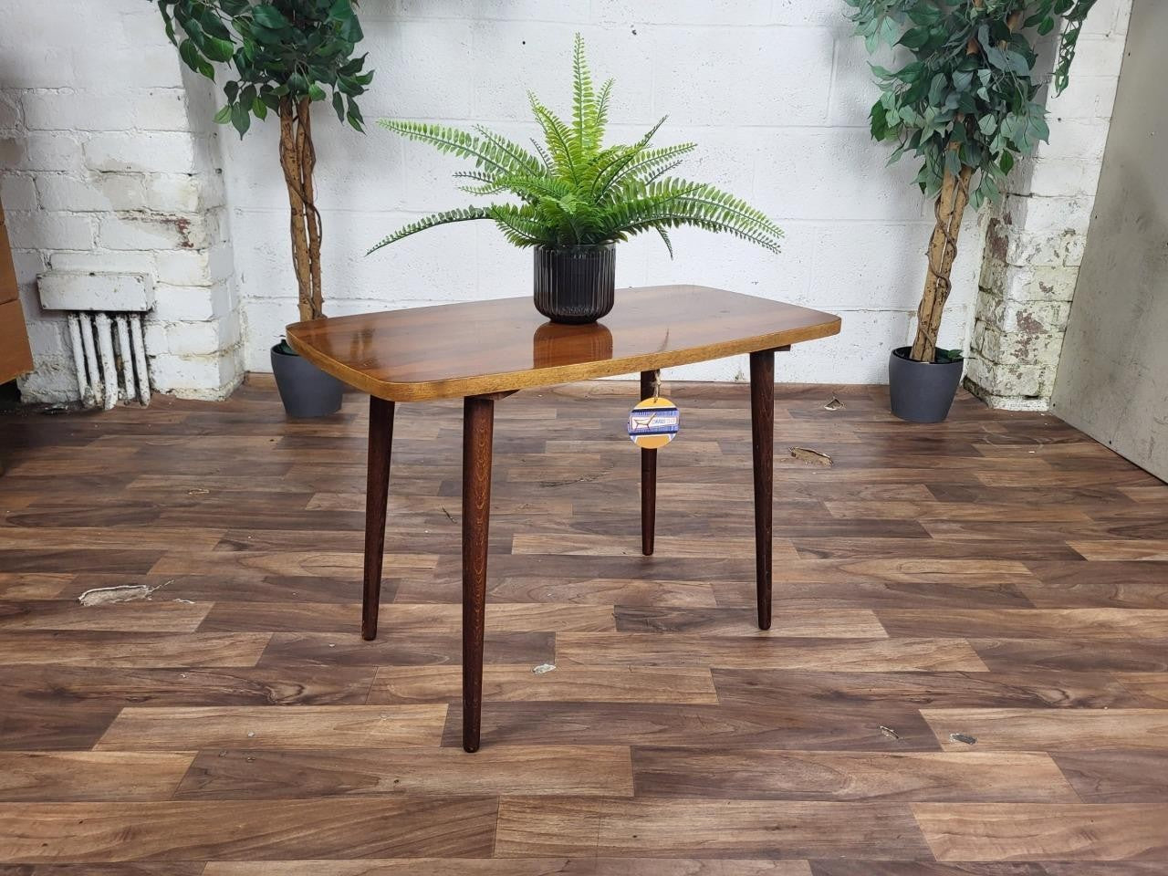 Vintage 60's Walnut Coffee Table Dansette Legs Mid-Century Atomic Retro MCM