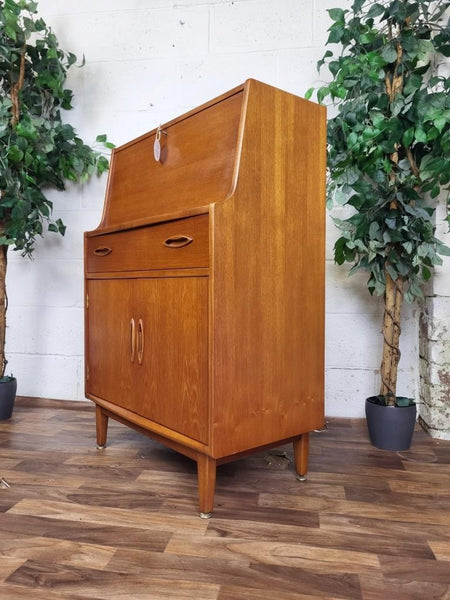 Vintage Mid-Century Jentique Teak Bureau Home Office Desk Scandi Retro