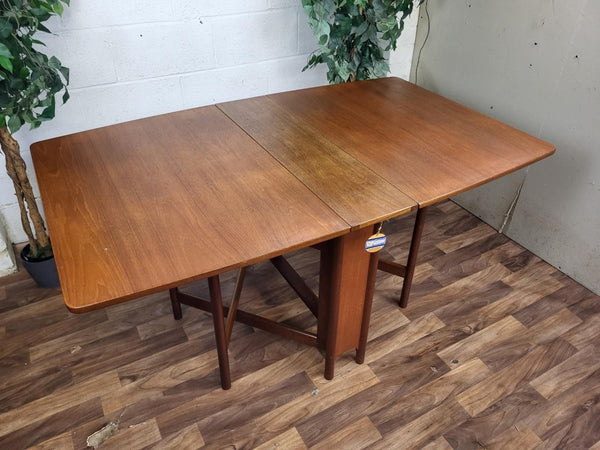 Vintage Mid-Century McIntosh Teak Dropleaf Gateleg Dining Table Retro Scandi MCM