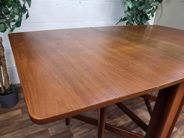 Vintage Mid-Century McIntosh Teak Dropleaf Gateleg Dining Table Retro Scandi MCM