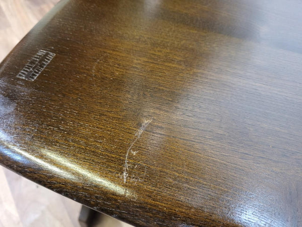 Vintage Ercol Chantry Nest Of 3 Tables Solid Elm Wood Dark Stain 498 Free Post!