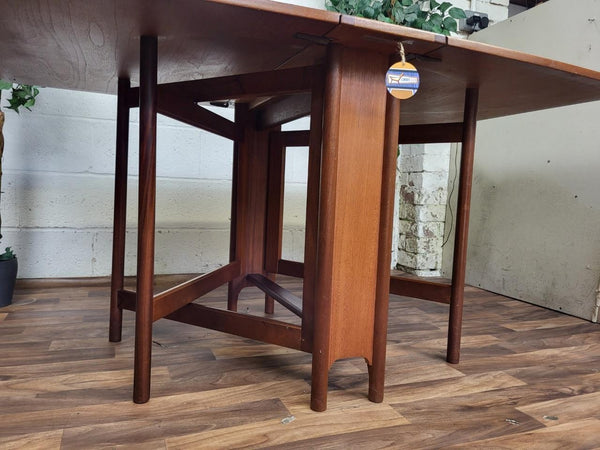 Vintage Mid-Century McIntosh Teak Dropleaf Gateleg Dining Table Retro Scandi MCM