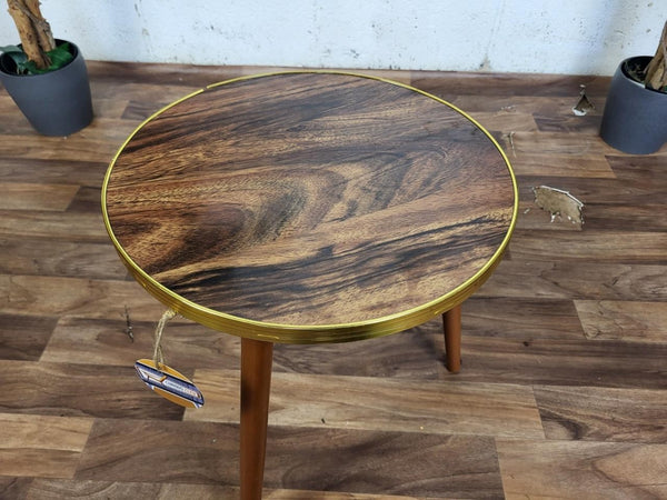 Vintage Mid-Century Small Rosewood Formica Side Table Plant Stand Retro 60's MCM