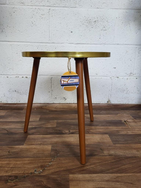 Vintage Mid-Century Small Rosewood Formica Side Table Plant Stand Retro 60's MCM