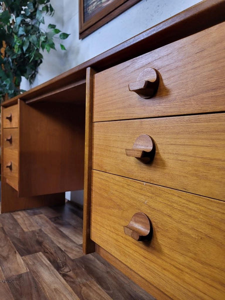 Vintage Mid-Century Stag C Range Teak Desk Home Office Danish Scandi Retro MCM