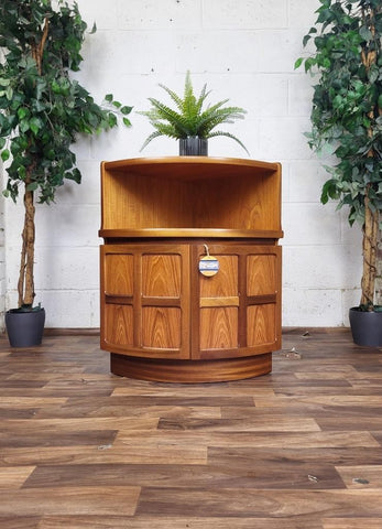 Vintage Nathan Squares Teak Corner Cabinet Mid-Century Retro