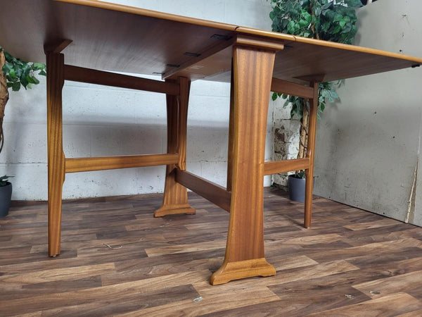 Vintage Mid-Century Legate Teak Slim Dropleaf Gateleg Dining Table