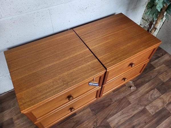 Pair Of Vintage G Plan Albany Teak Bedside Drawers Danish Scandi Retro MCM