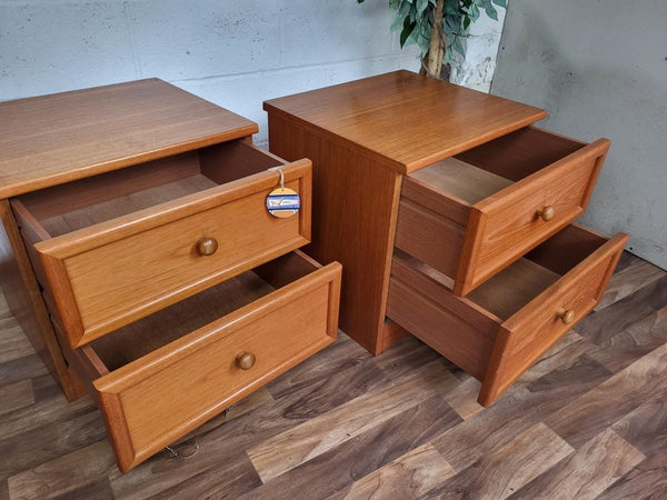 Pair Of Vintage G Plan Albany Teak Bedside Drawers Danish Scandi Retro MCM