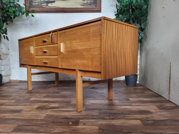 Vintage 1960's Teak Compact Sideboard Mid-Century Scandi Retro MCM