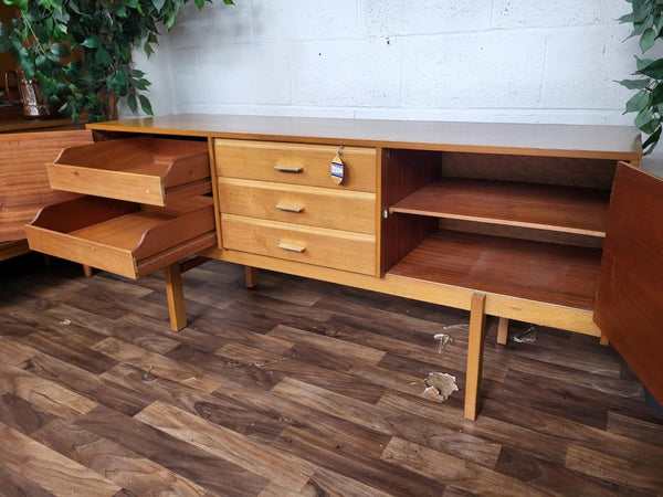 Vintage 1960's Teak Compact Sideboard Mid-Century Scandi Retro MCM