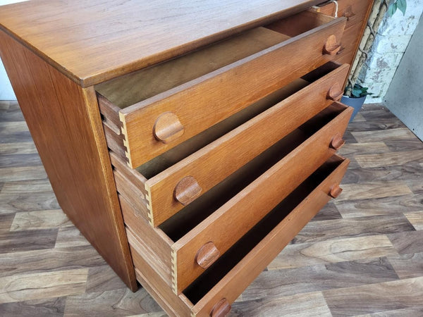 Vintage Mid-Century Stag Cantata Teak Chest Of 8 Drawers Sideboard Retro Scandi