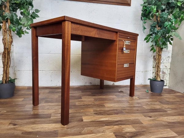 Vintage Mid-Century Compact Small Teak Desk Home Office Scandi Danish Retro MCM