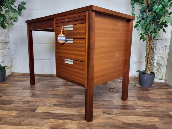 Vintage Mid-Century Compact Small Teak Desk Home Office Scandi Danish Retro MCM