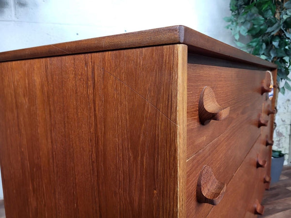 Vintage Mid-Century Stag Cantata Teak Chest Of 8 Drawers Sideboard Retro Scandi